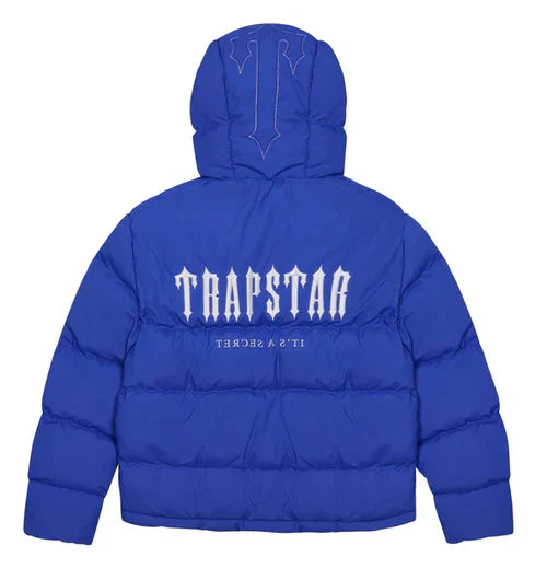 Trapstar Decoded Hooded Puffer Jacket 2.0 - Dazzling Blue