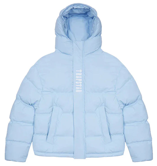 Trapstar Decoded Hooded Puffer Jacket 2.0 - Ice Blue