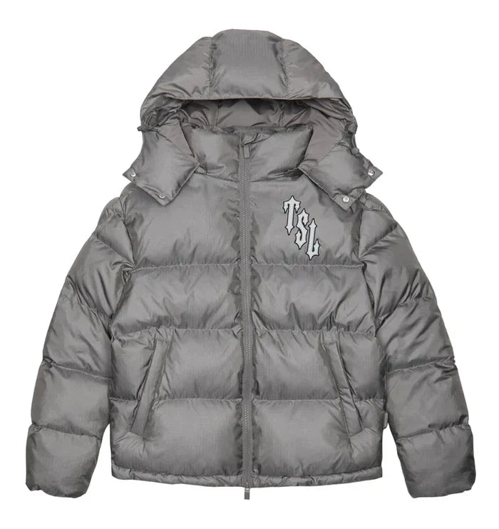 Trapstar Shooters Hooded Puffer Jacket - Grey