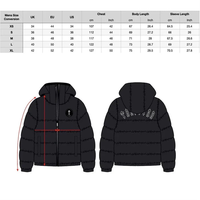 Trapstar Irongate Detachable Hooded Puffer Jacket - Shiny Black