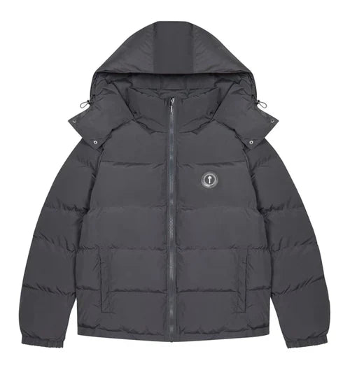 Trapstar Irongate Detachable Hooded Puffer Jacket - Stone Grey